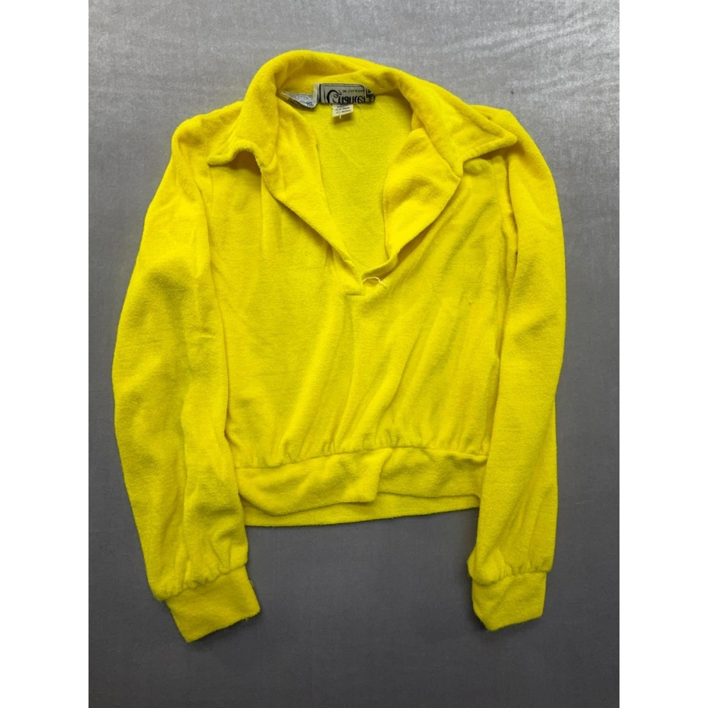 Chantel of California Acrylic Sweater‎ Yellow Size Medium